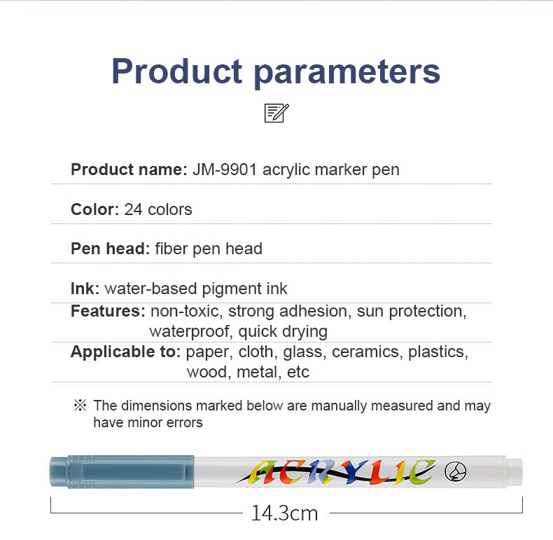 product parameters-Acrylic Coloring Marker Morandi Bullet Tip 