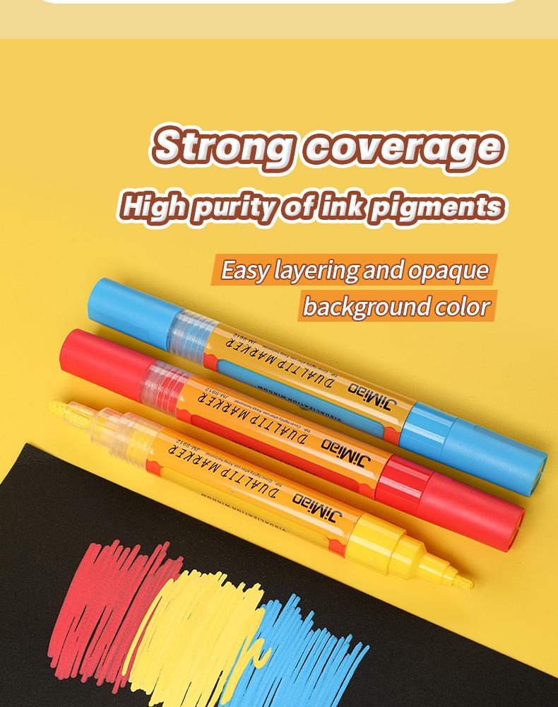 strong coverage-Coloring Marker Opaque Waterproof Pen