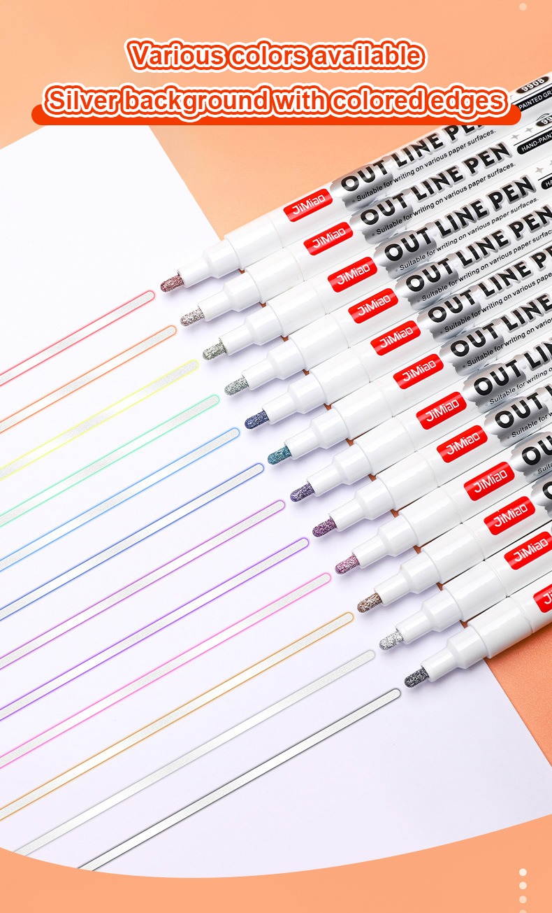 various colors available -Contour Coloring Marker Pen