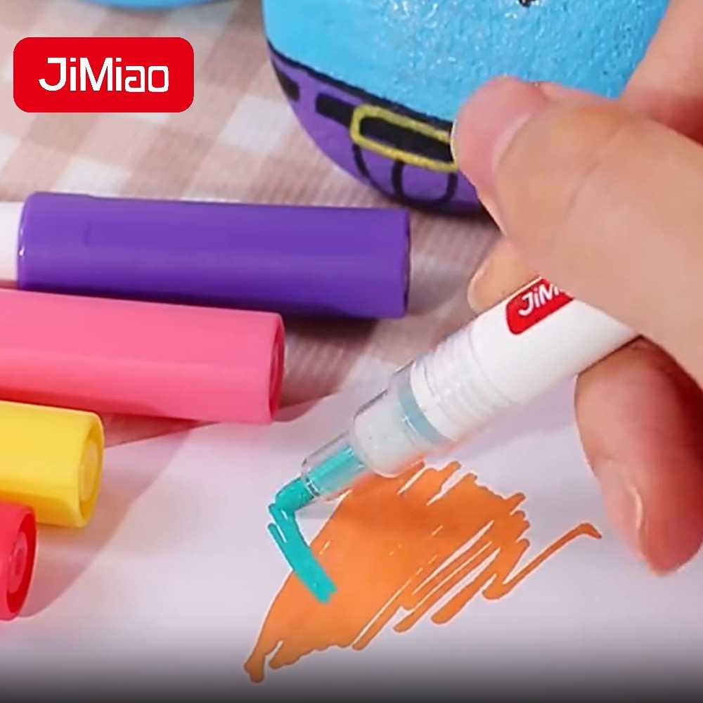 JiMiao Valve Acrylic Coloring Markers Pen Set