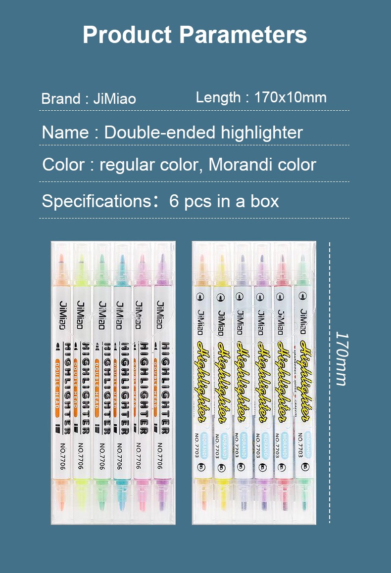 product parameters-Colorful Highlighter Markers Set