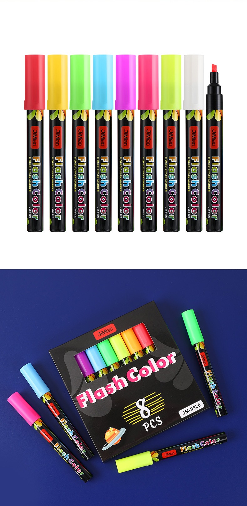 colors-8pcs Liquid Chalk Led Fluorescent Board Special Coloring Marker Pen