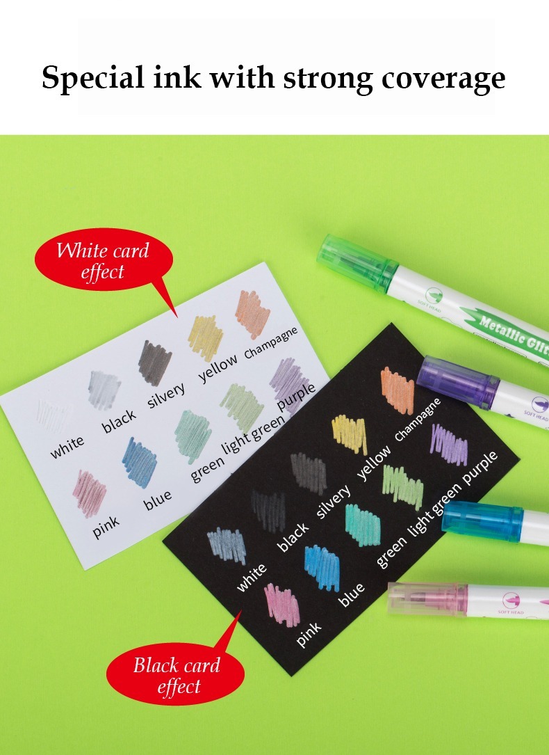 special ink with strong coverage-colorful markers set